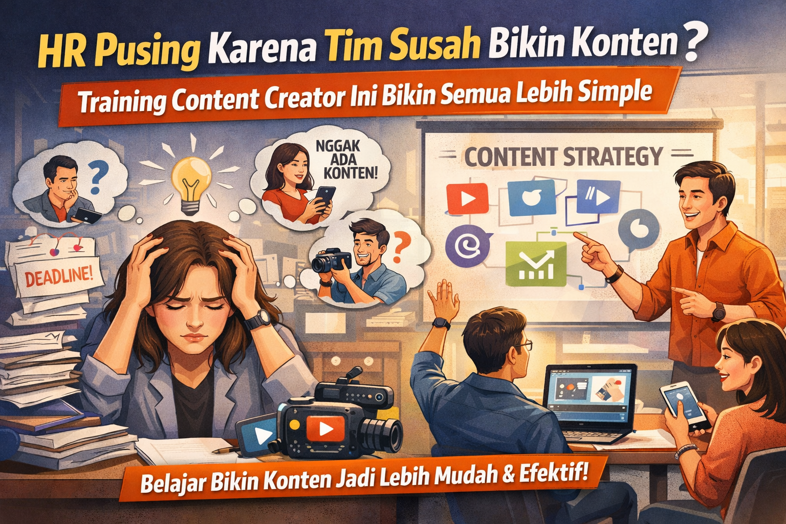 Training Content Creator: Solusi HR Saat Konten Tim Nggak Jalan-Jalan