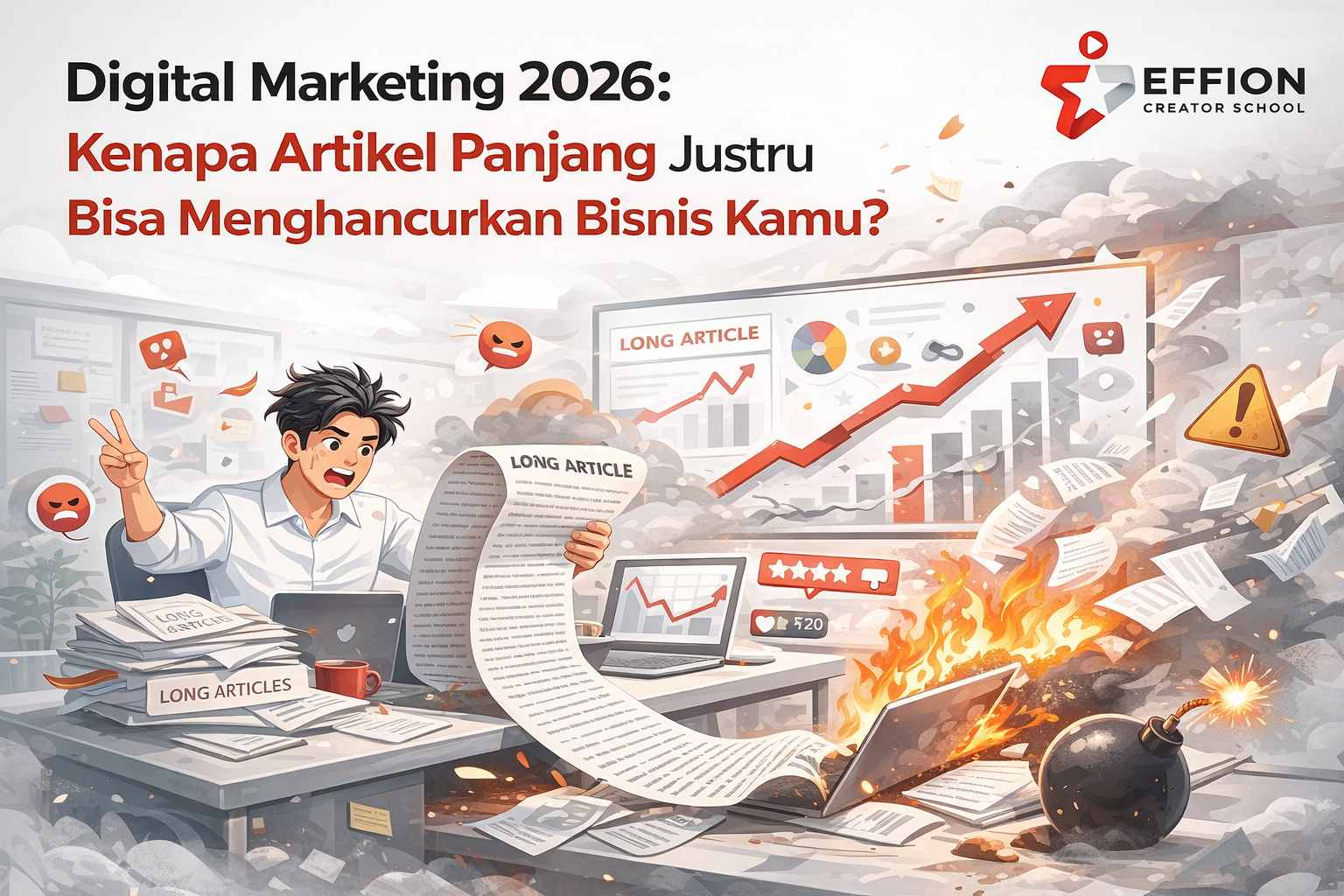 Digital Marketing 2026 Kenapa Artikel Panjang Justru Bisa Menghancurkan Bisnis Kamu
