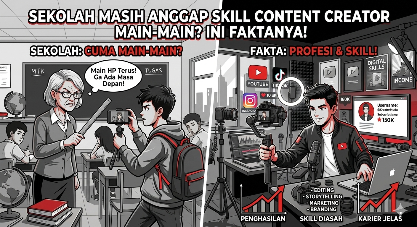 Sekolah Masih Remehkan Skill Content Creator?