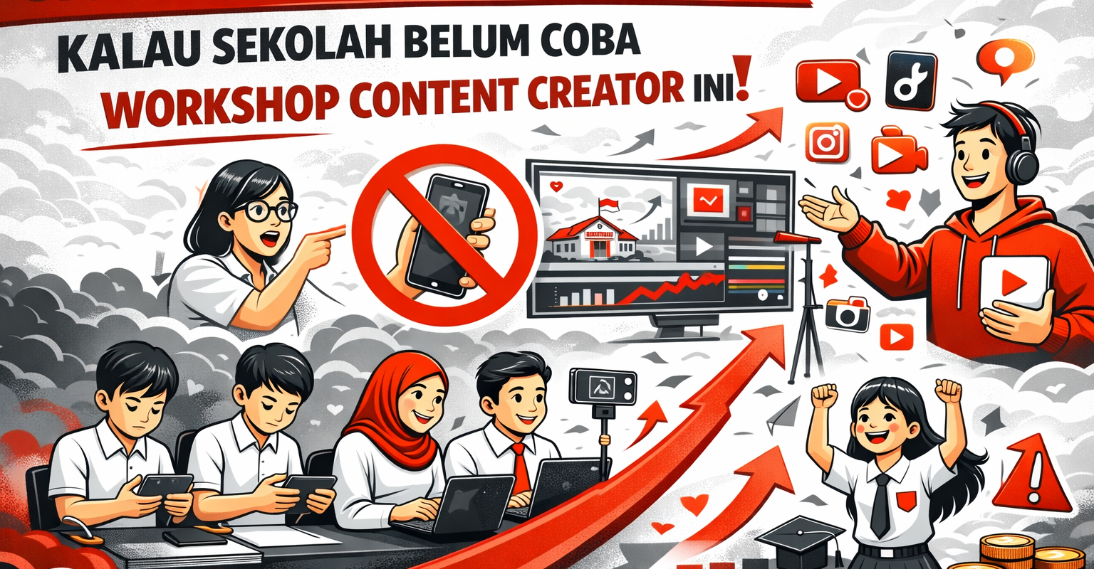 Stop Bilang Siswa Cuma Main HP Kalau Sekolah Belum Coba Workshop Content Creator Ini!