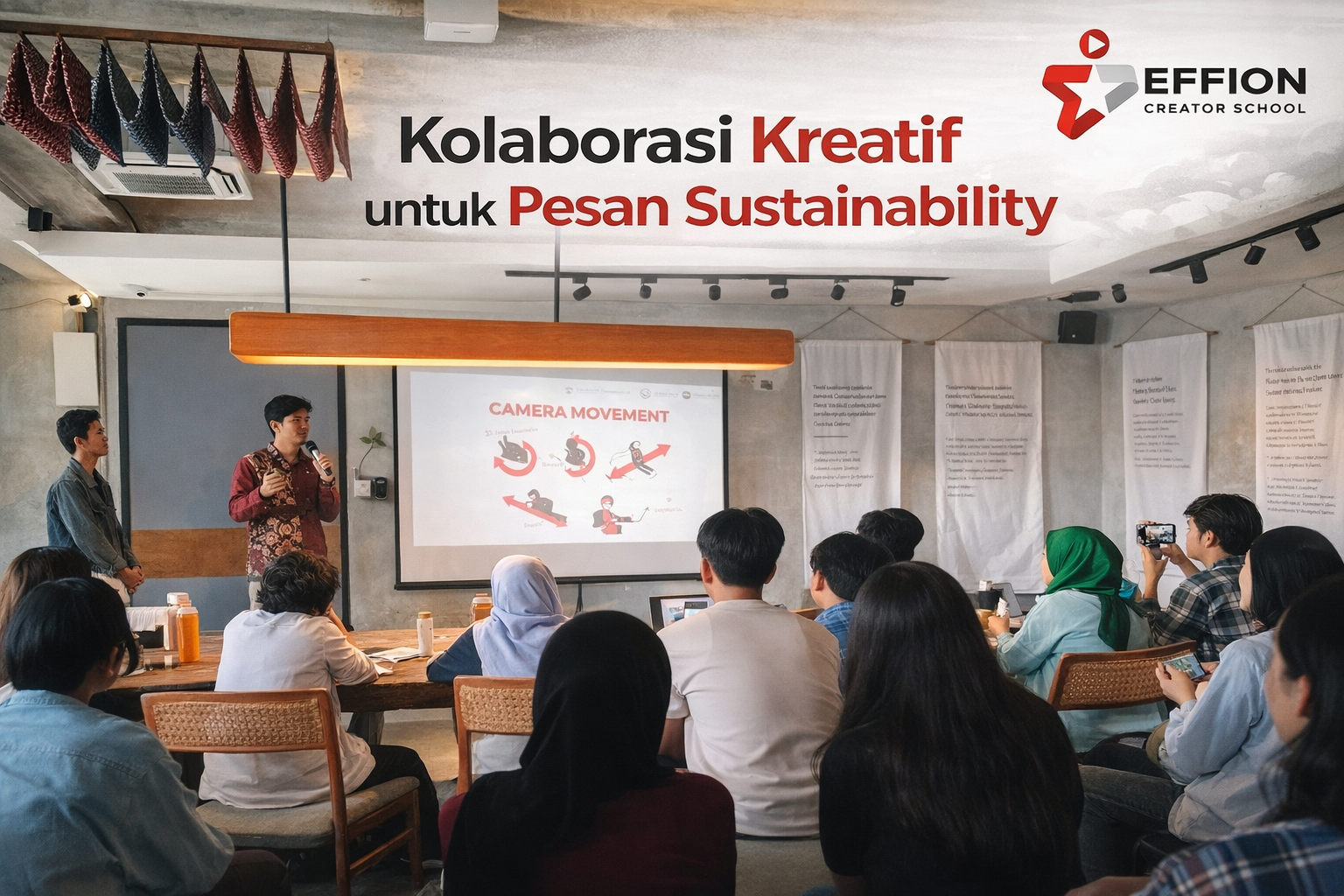 Workshop Content Creator Effion Creator School di Event Trade In Shoes