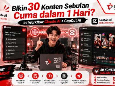 Bikin 30 Konten Sebulan Cuma dalam 1 Hari? Ini Workflow Claude AI + CapCut AI