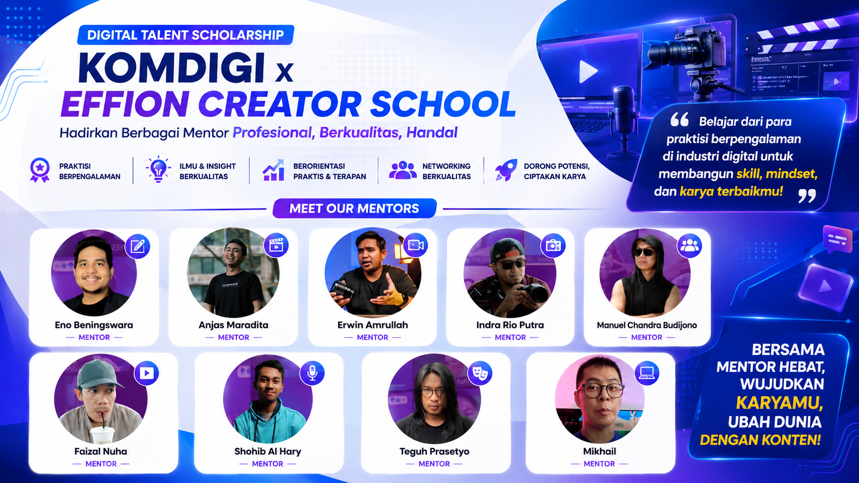 Pelatihan Content Creator Bersama Mentor Praktisi Berpengalaman