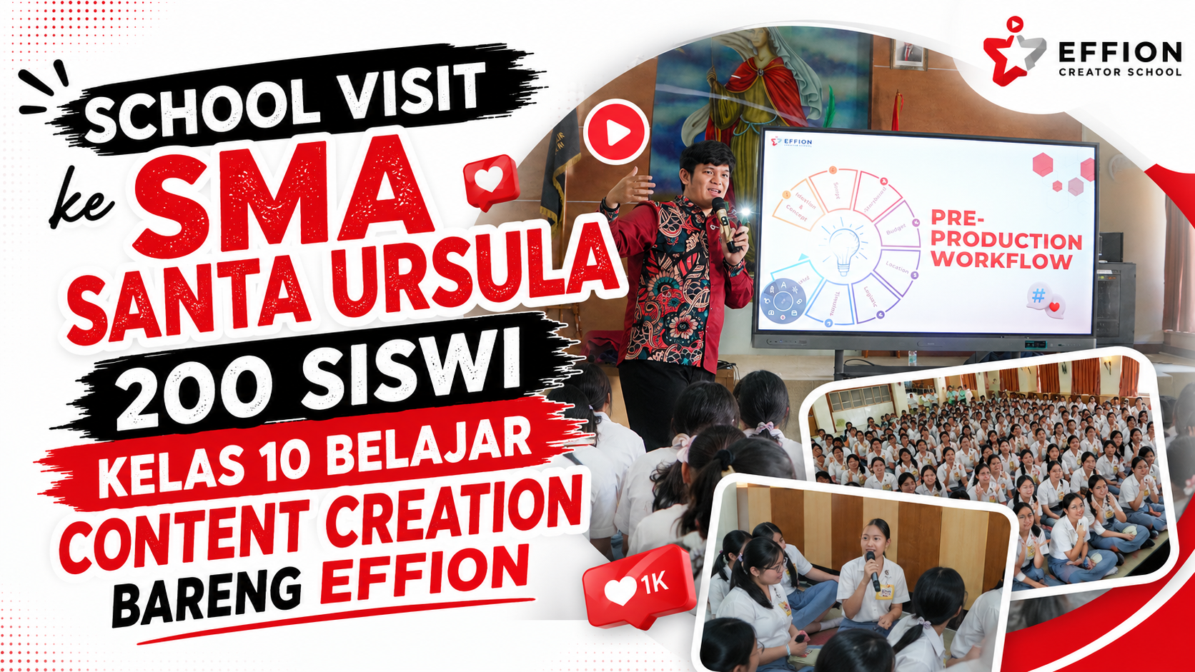 Effion School Visit ke SMA Santa Ursula