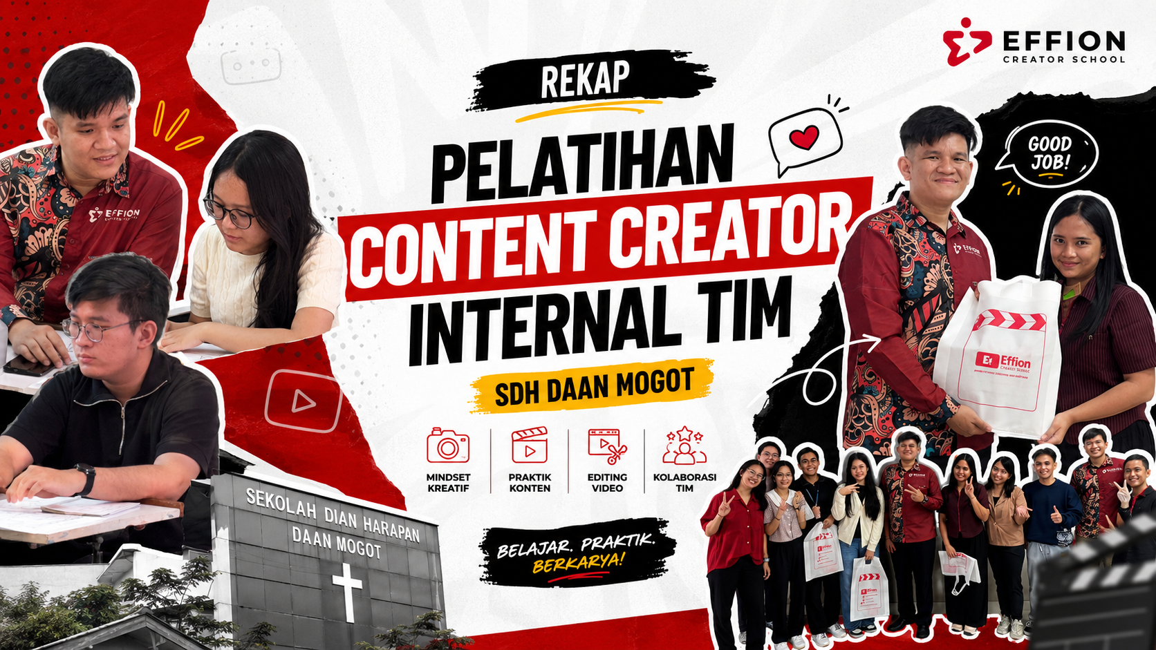 Rangkaian Materi dalam Pelatihan Content Creator Sekolah Dian Harapan