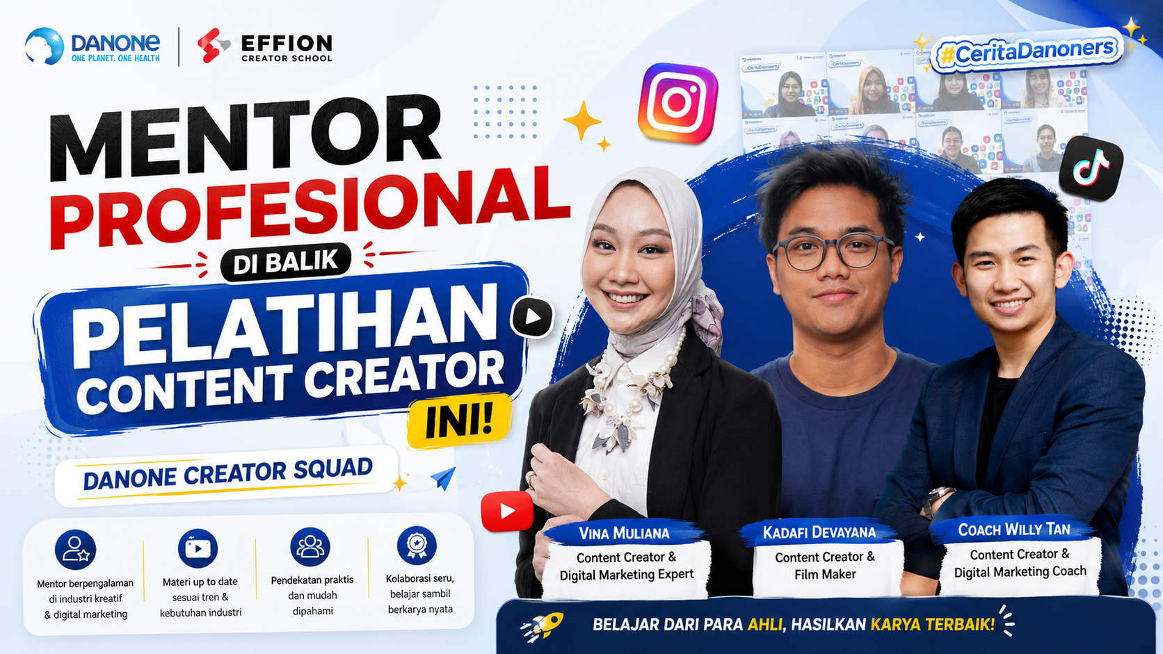 Mentor Profesional di Balik Pelatihan Content Creator Ini