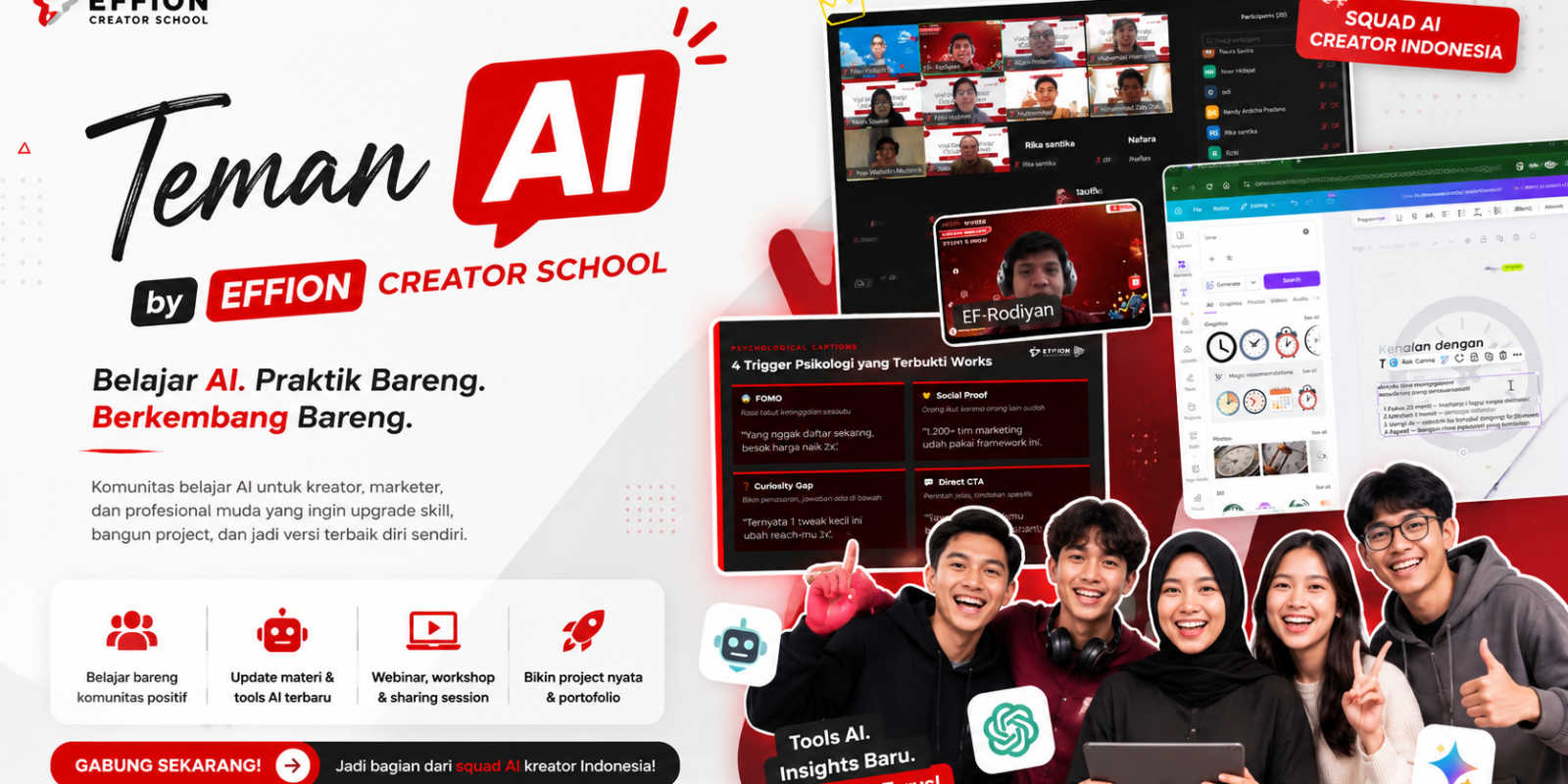 Pelatihan AI bersama Ai Community by Effion Creator School