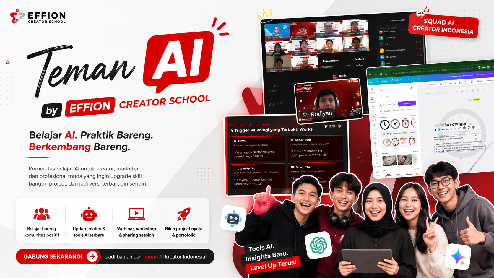 Pelatihan AI bersama Ai Community by Effion Creator School