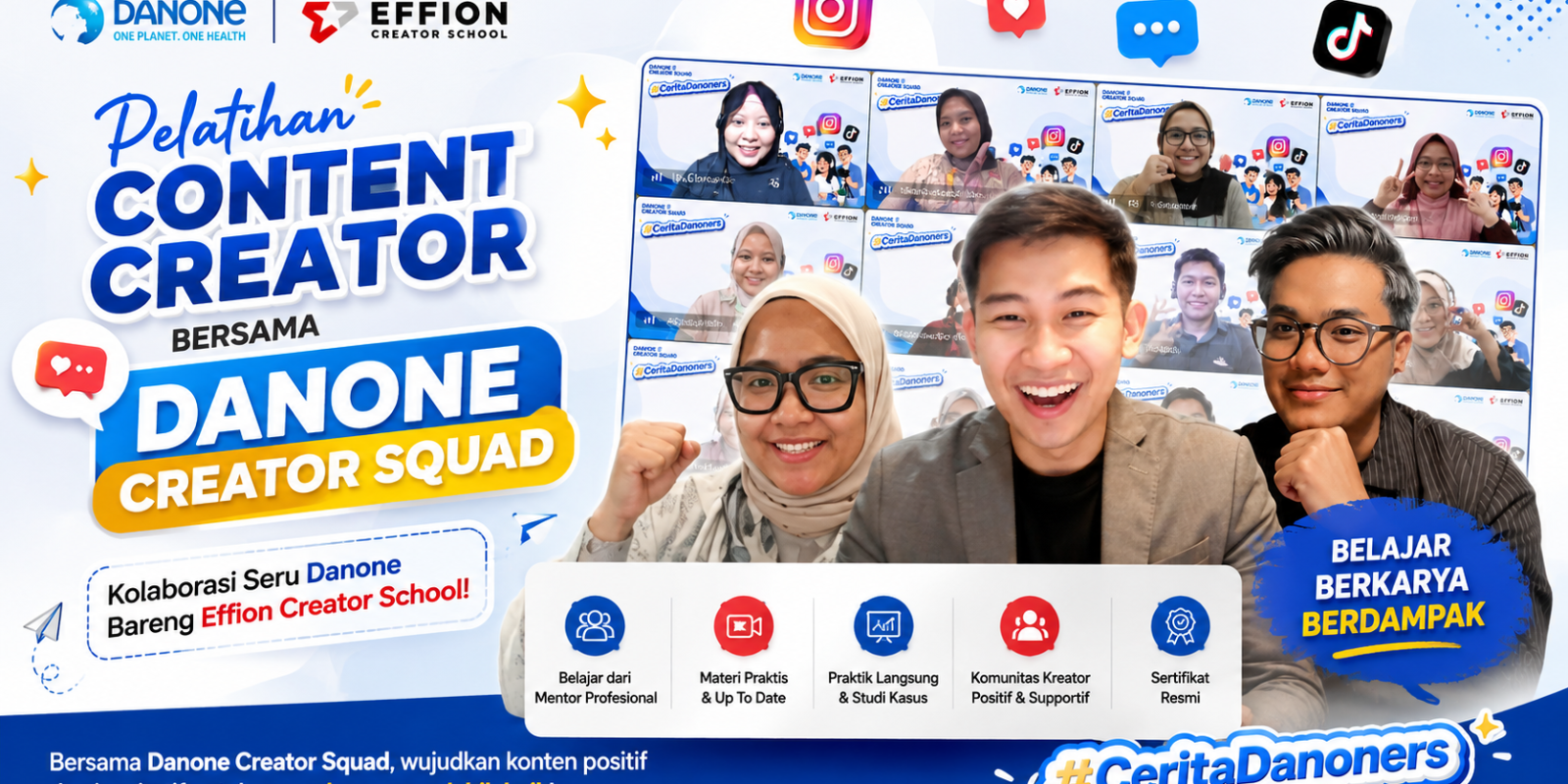 Pelatihan Content Creator Bersama Danone Creator Squad