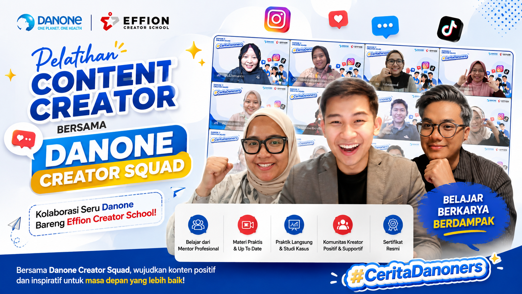 Pelatihan Content Creator Bersama Danone Creator Squad