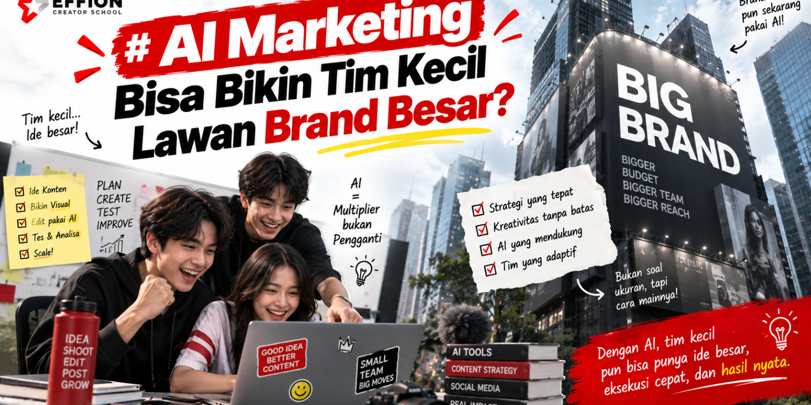 AI Marketing Bisa Bikin Tim Kecil Lawan Brand Besar?