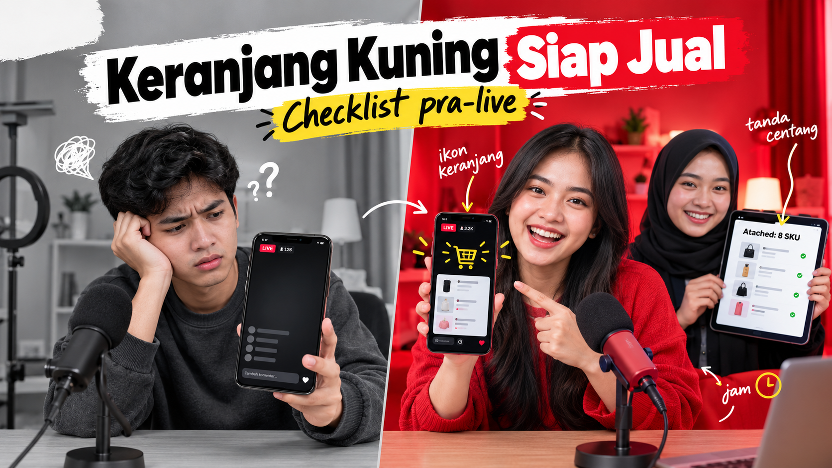 Cara Menambahkan Keranjang Kuning di Live TikTok: 8 Langkah live shopping