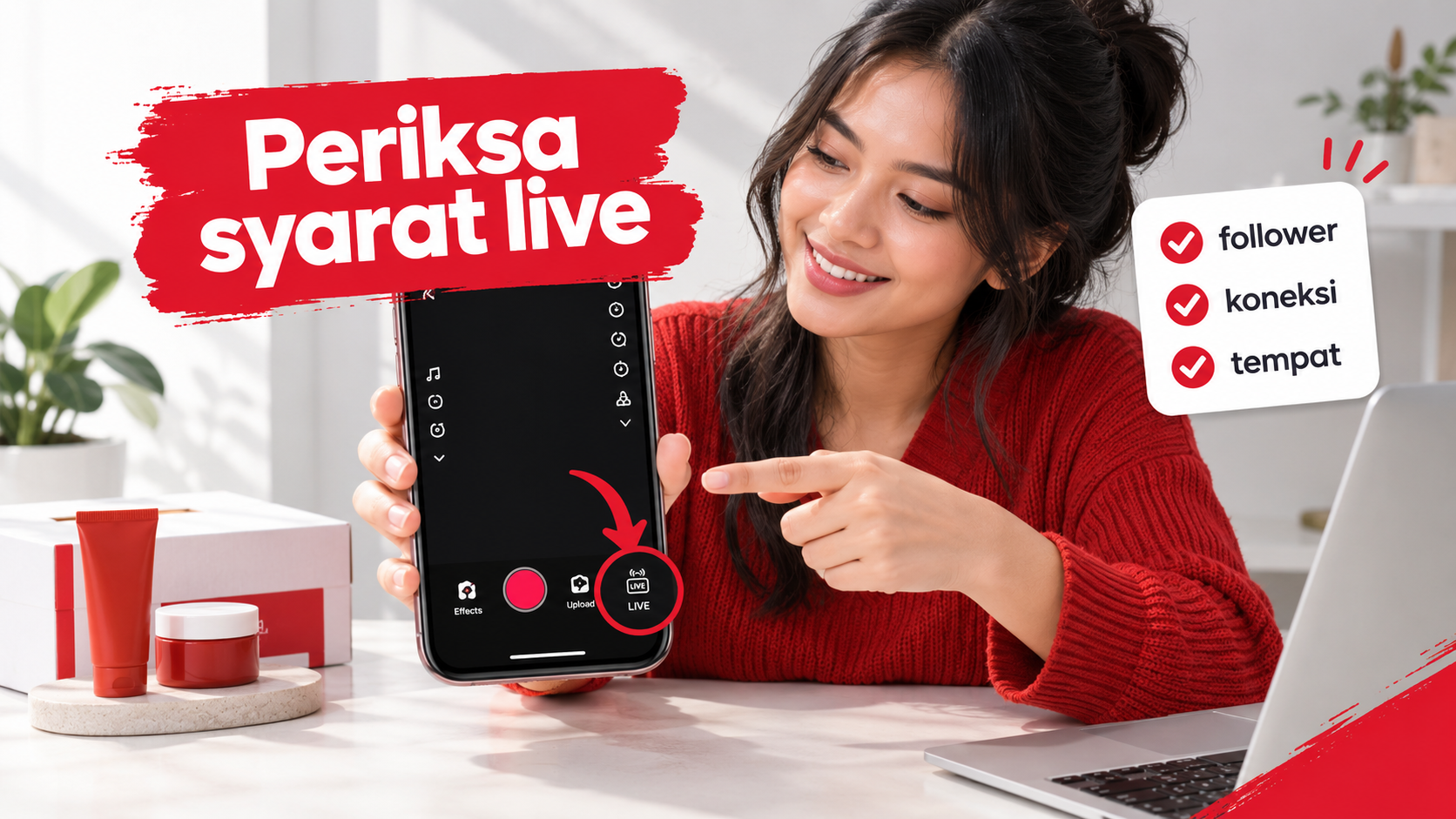 Langkah cepat buka LIVE di TikTok | live shopping