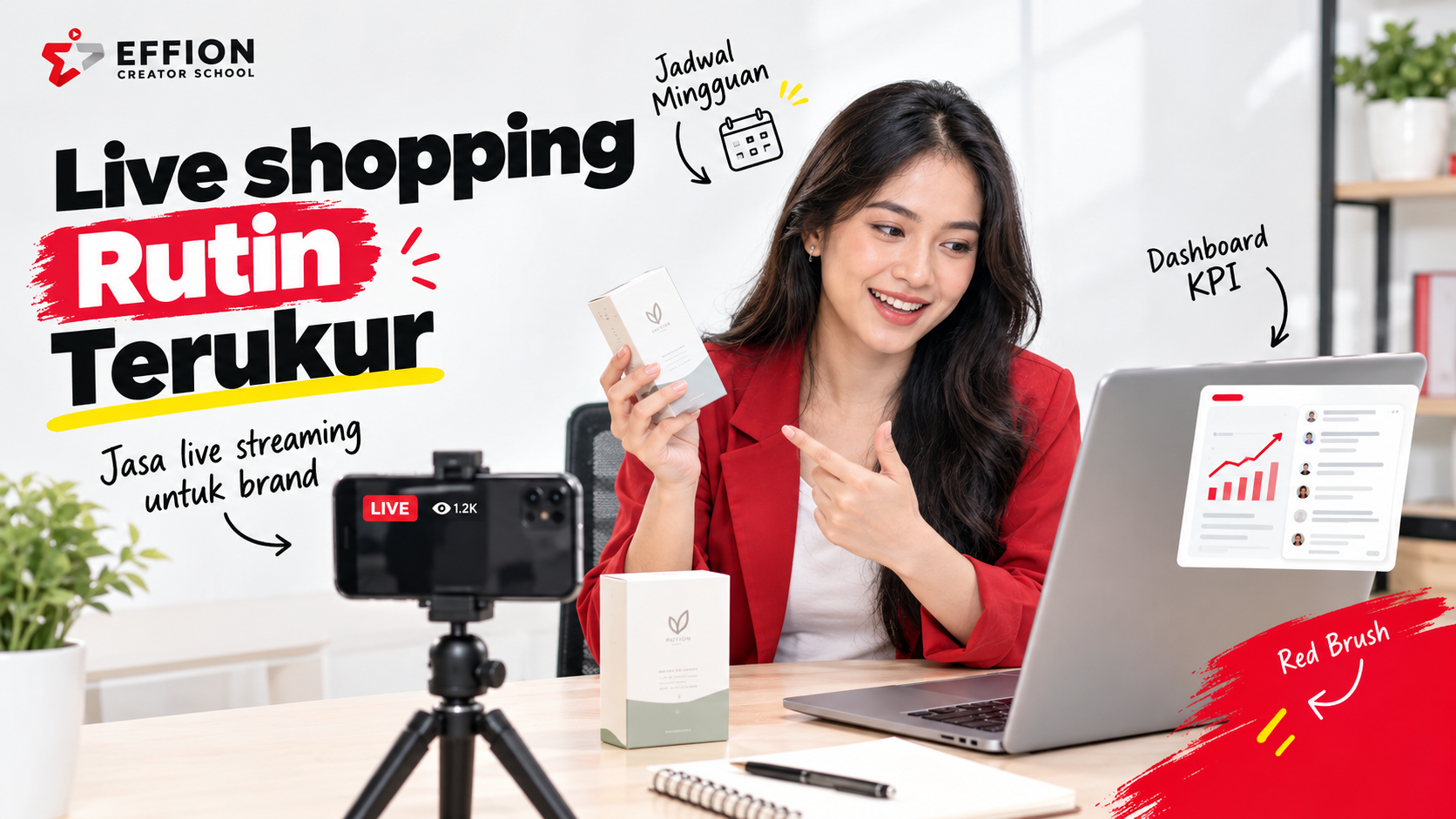 Jasa live streaming TikTok Shop untuk brand: Rutin live shopping terukur