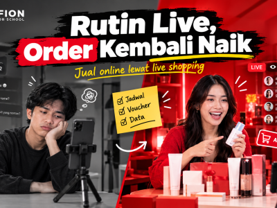 Jual online rutin: live shopping tingkatkan repeat order Brand Nasional