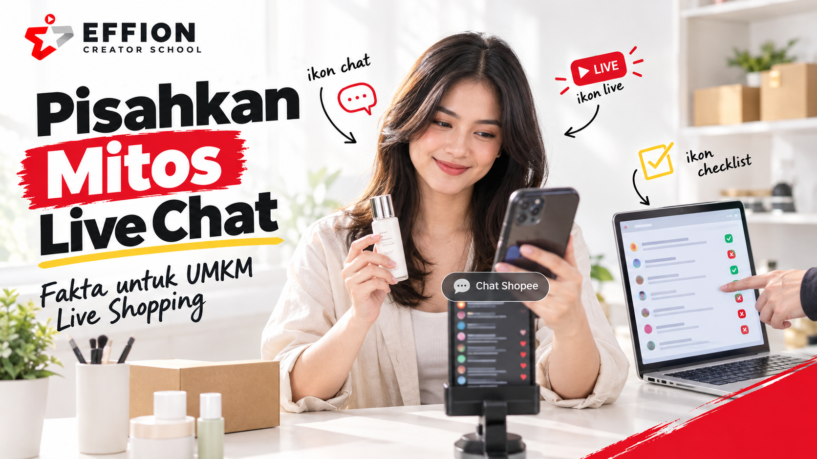 Live chat Shopee: Mitos vs Fakta Biar UMKM Berani Live Shopping