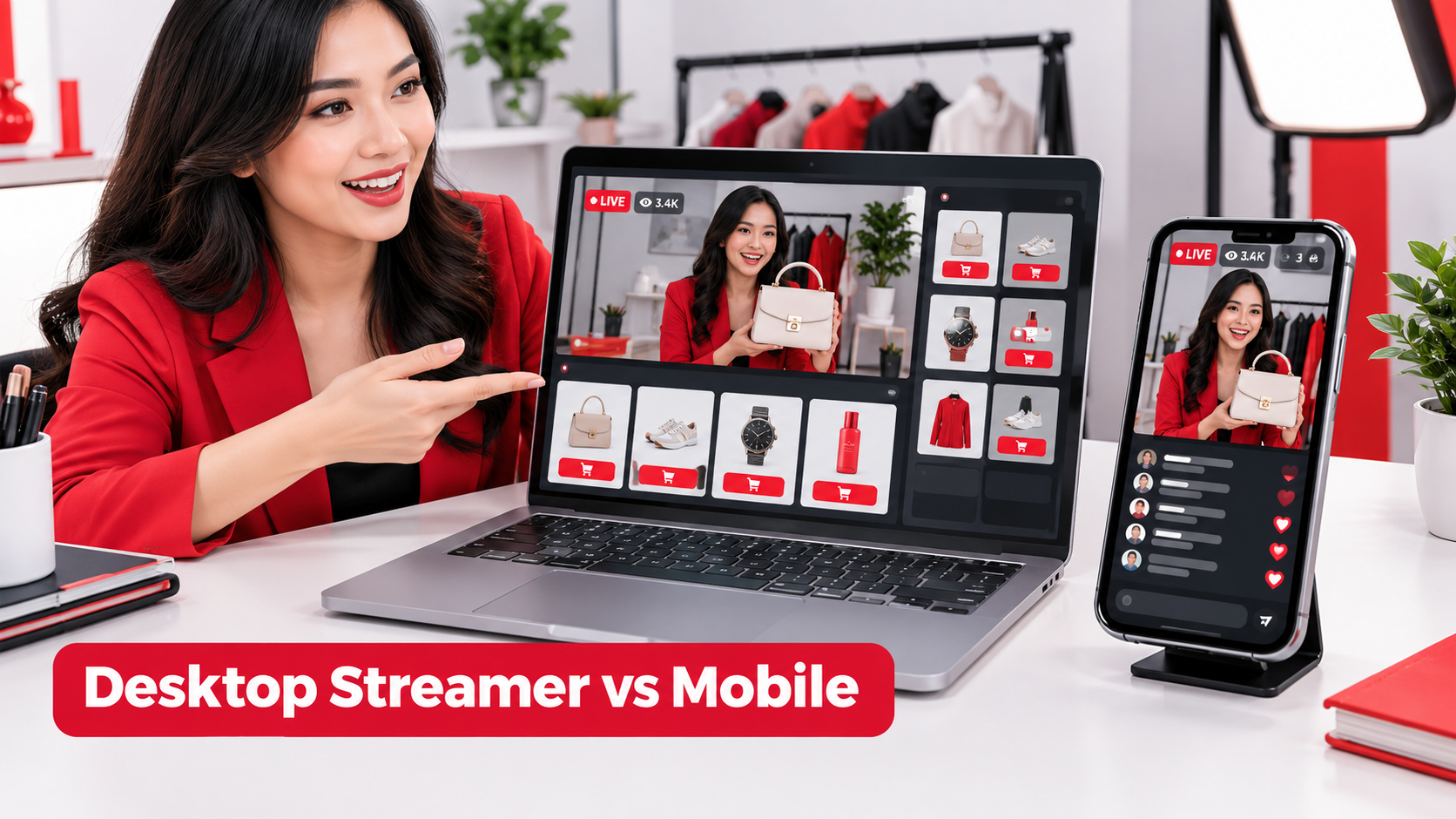 Perbandingan Desktop Streamer dan Mobile Host | live shopping